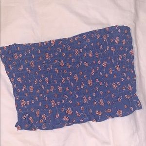 Periwinkle w flowers tube top